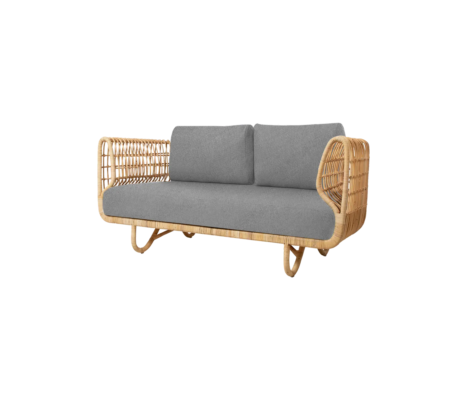 Cane-line Nest 2-Sitzer Sofa Kissenset Hellgrau Essence Indoor