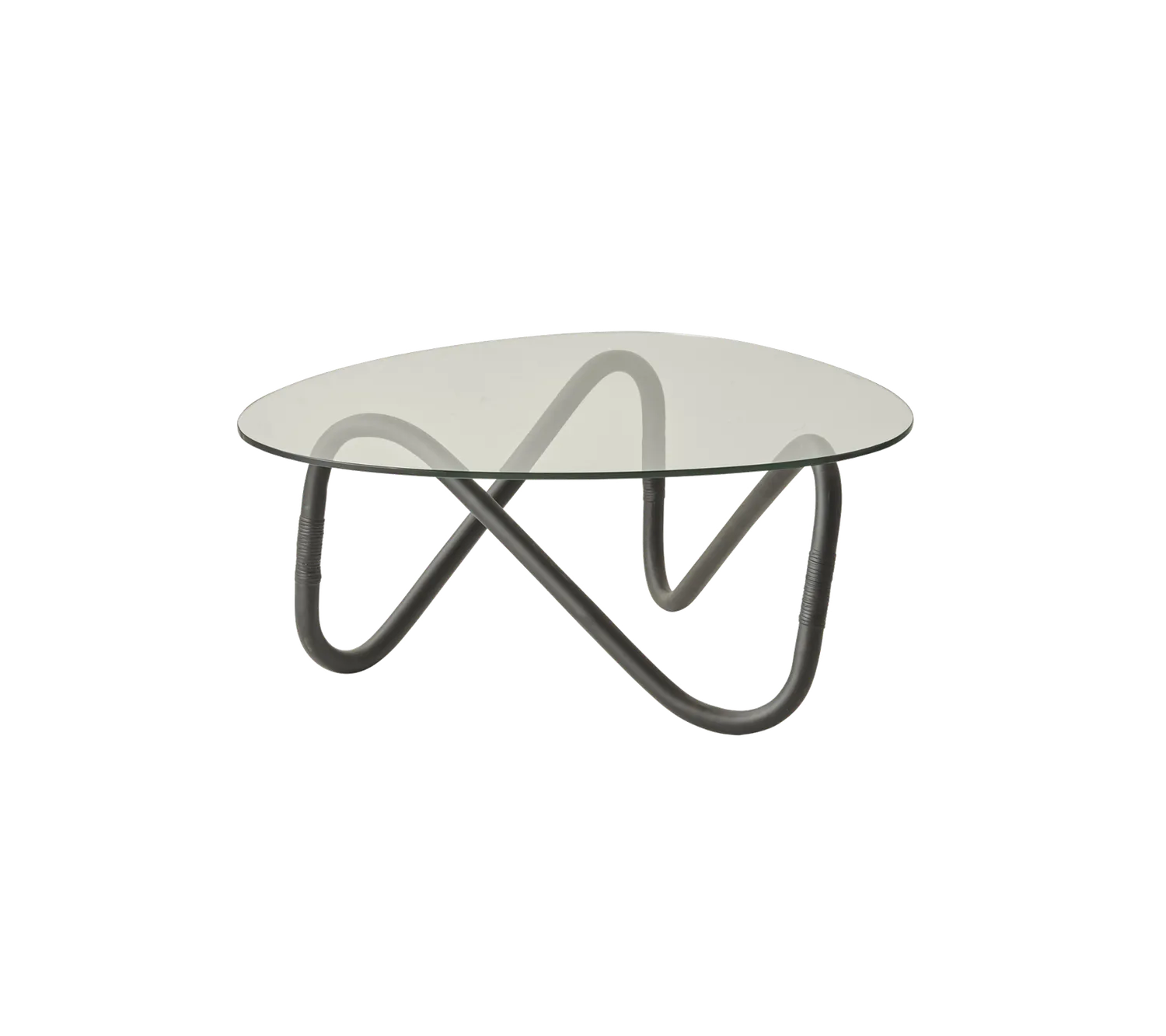 Cane-line Wave Couchtisch schwarz Rattan Glas