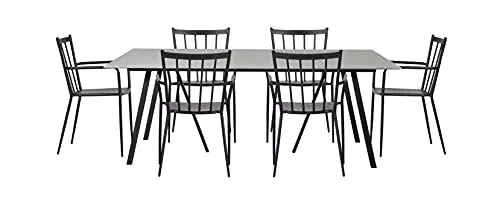 Envy Gartenmöbel-Set 200 cm 6 Personen Sprossenlehne