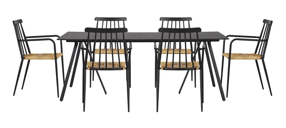Envy Gartenmöbel-Set 6 Personen 200 cm stapelbar