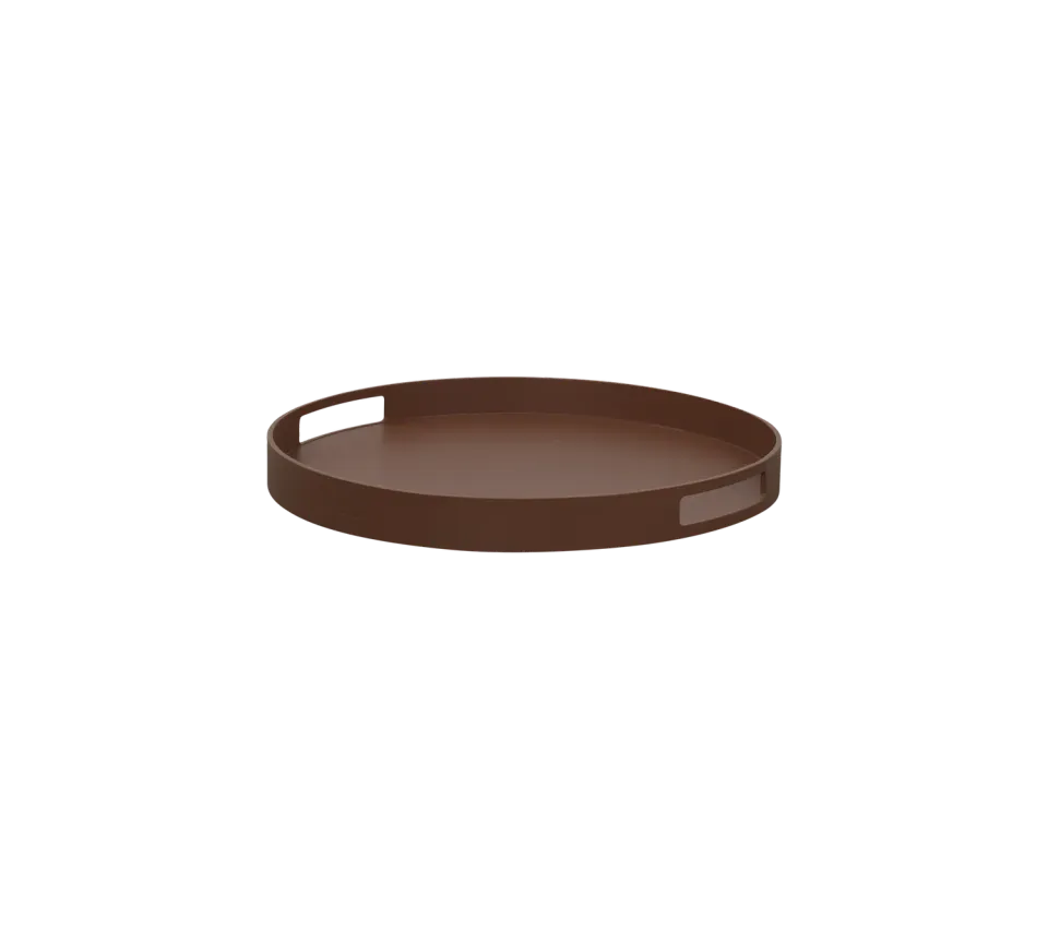 Cane-line Club Serviertablett rund 44 cm Lavagrau Alu