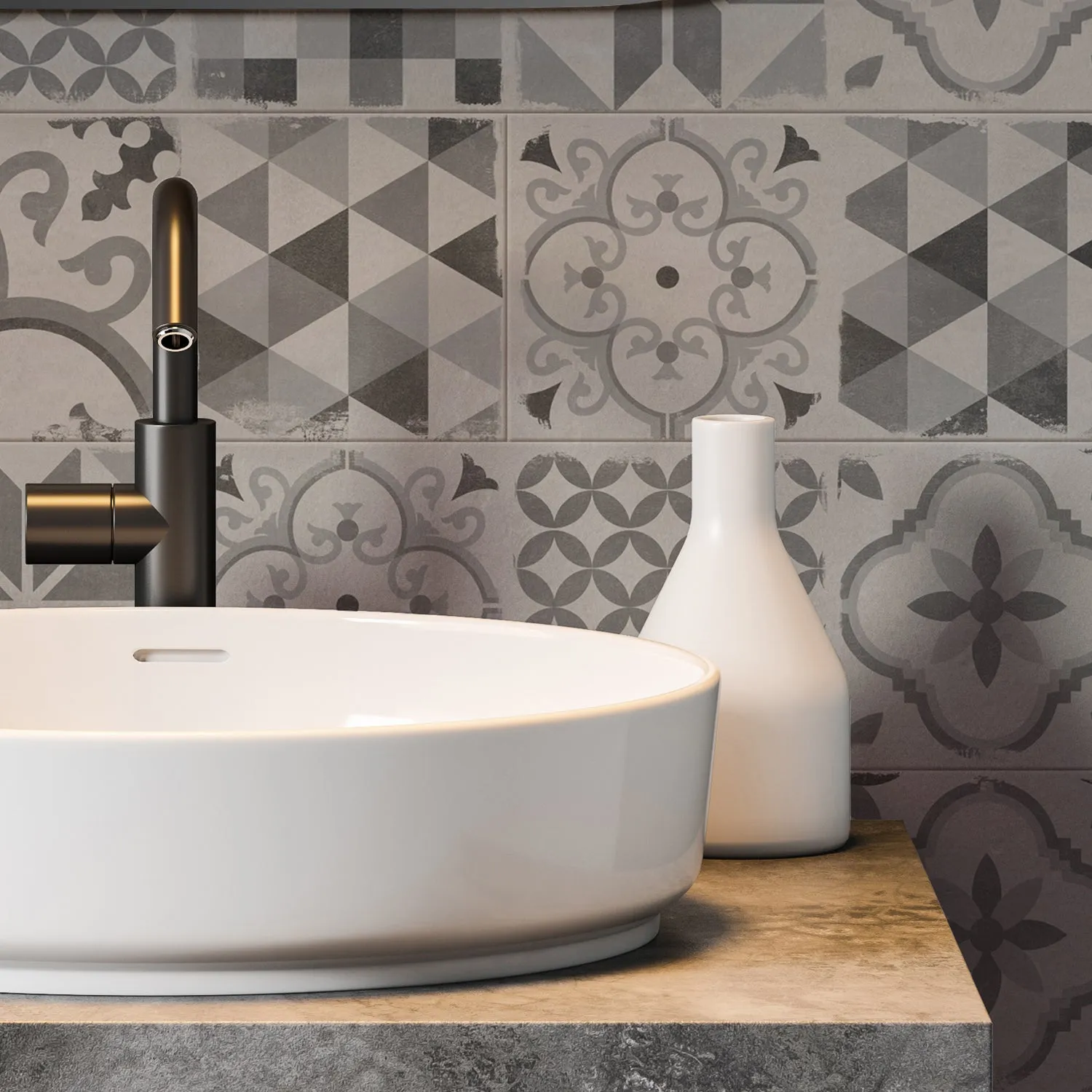 Grosfillex Accent Andaluz Wandkit Mineralgrau matt