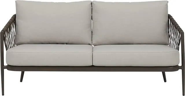 Envy Lounge-Set für 5 Personen Gartenmöbel-Set Braun Staub Natur Polyrattan