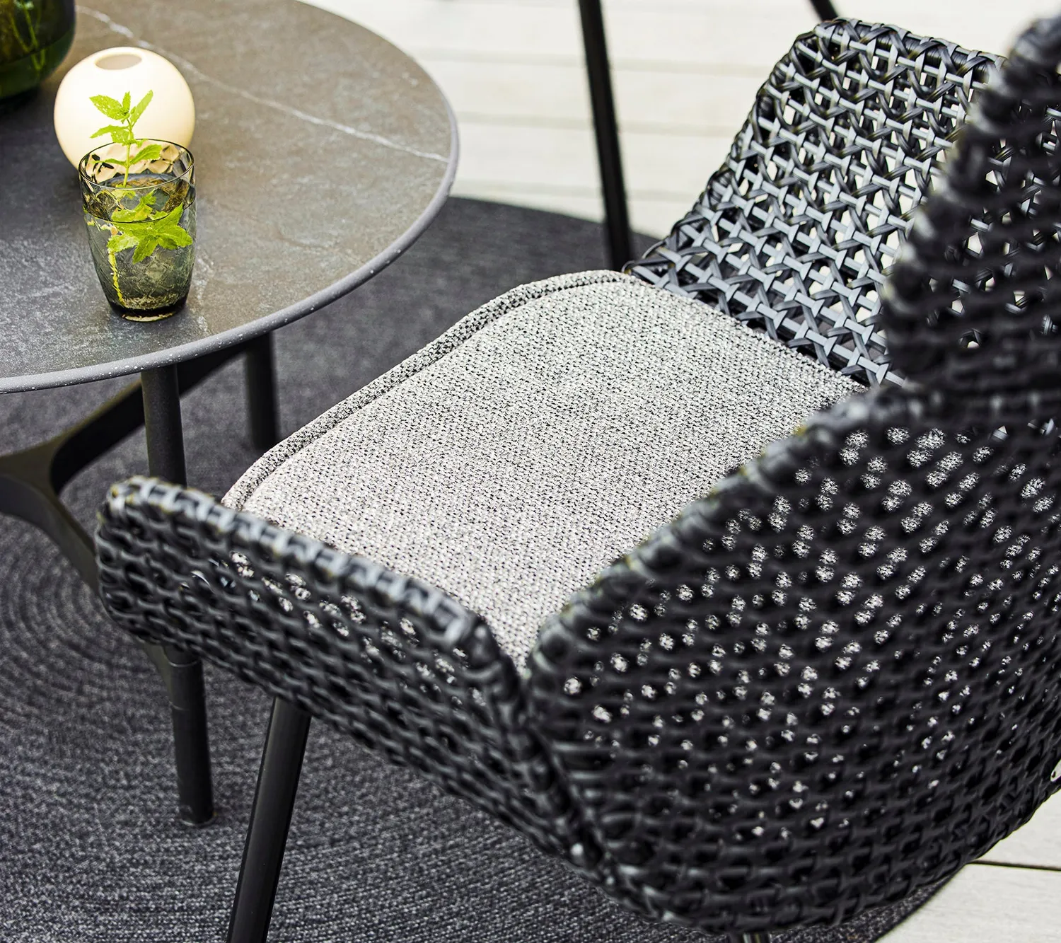 Cane-line Vibe Highback Stuhl Schwarz Graphit