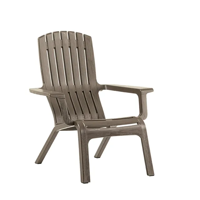 Grosfillex Westport Adirondack Gartenstuhl Taupe breit