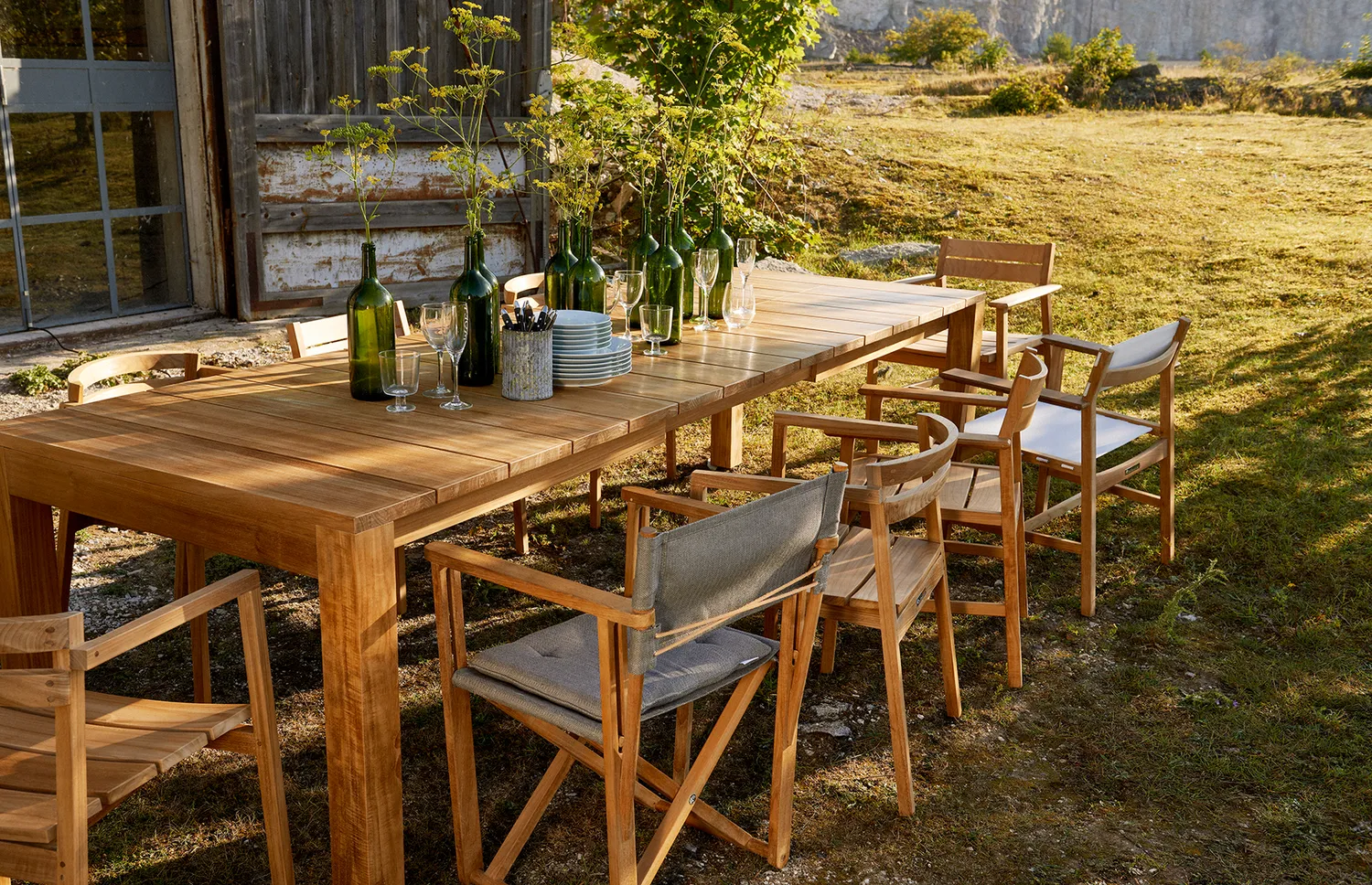 Skargaarden Djurö Esssessel Gartenstuhl Teak