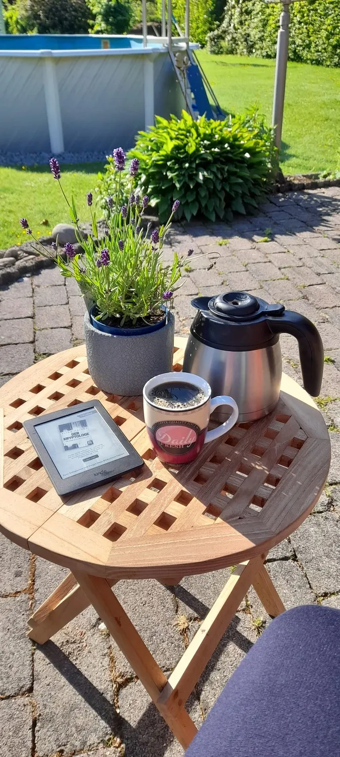 MR.DEKO Dorset Beistelltisch klappbar Teak Ø 50 cm wetterfest