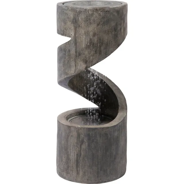 Dobar Design-Gartenbrunnen XL Spiralförmig mit Pumpe und LED