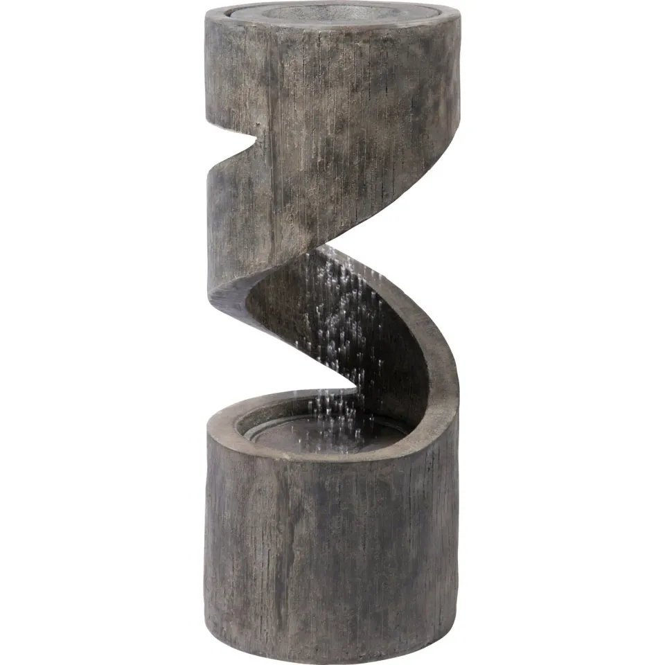 Dobar Design-Gartenbrunnen XL Spiralförmig mit Pumpe und LED