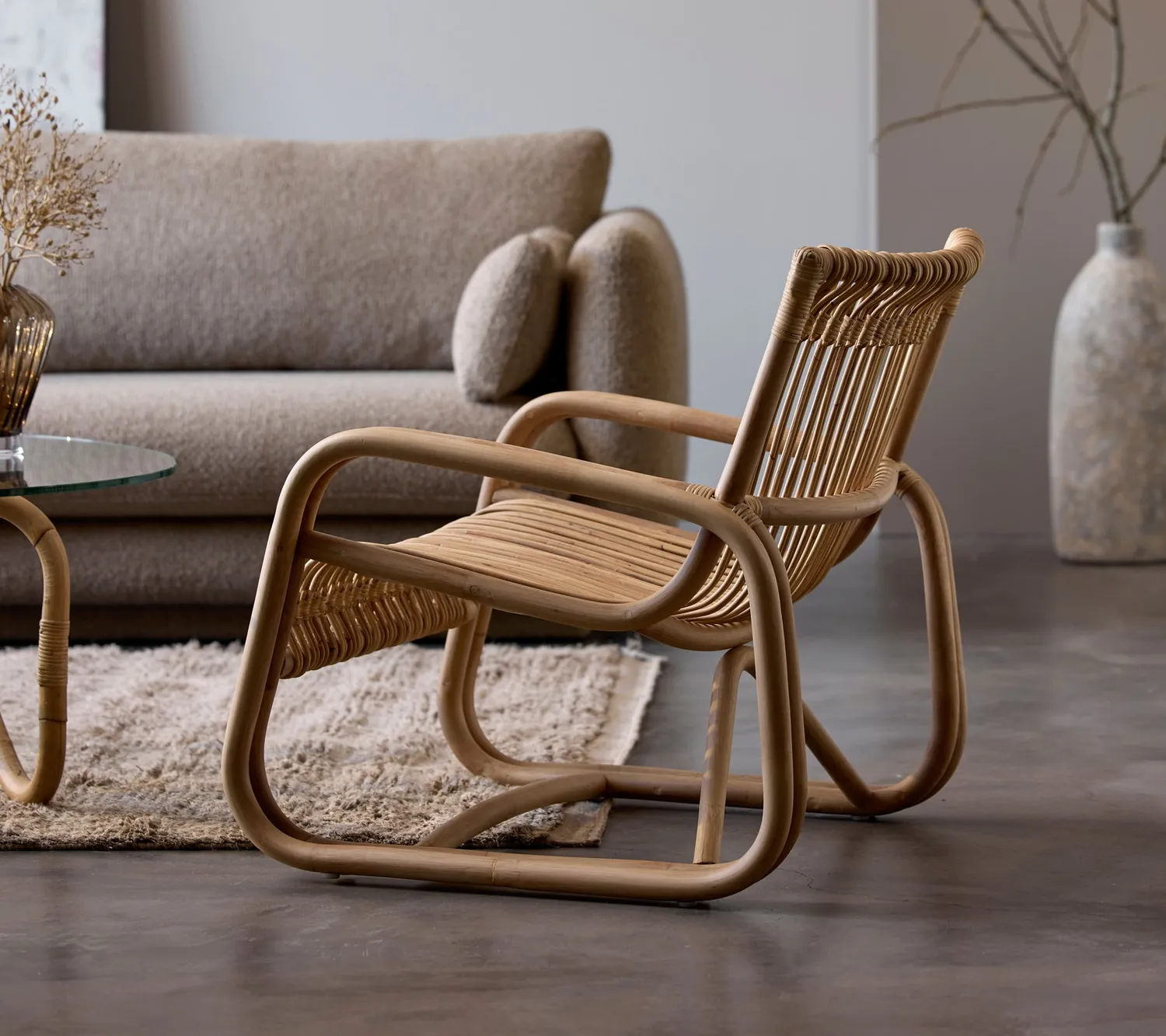 Cane-line Curve Loungesessel Rattan Natur