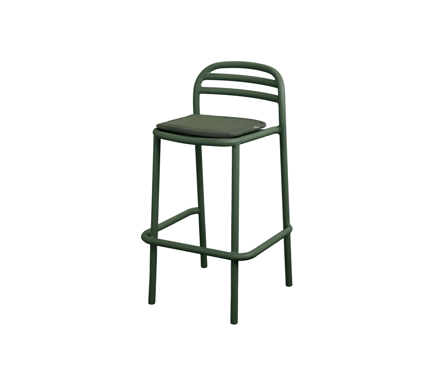 Cane-line Bliss Barstuhl Dunkelgrün Aluminium