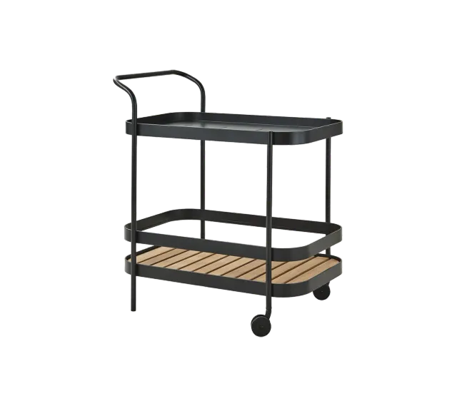 Cane-line Roll Servierwagen Lava Grey Teak