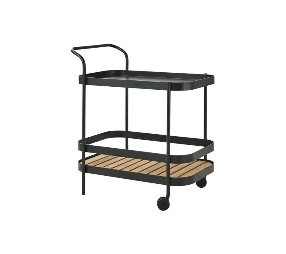 Cane-line Roll Servierwagen Lava Grey Teak