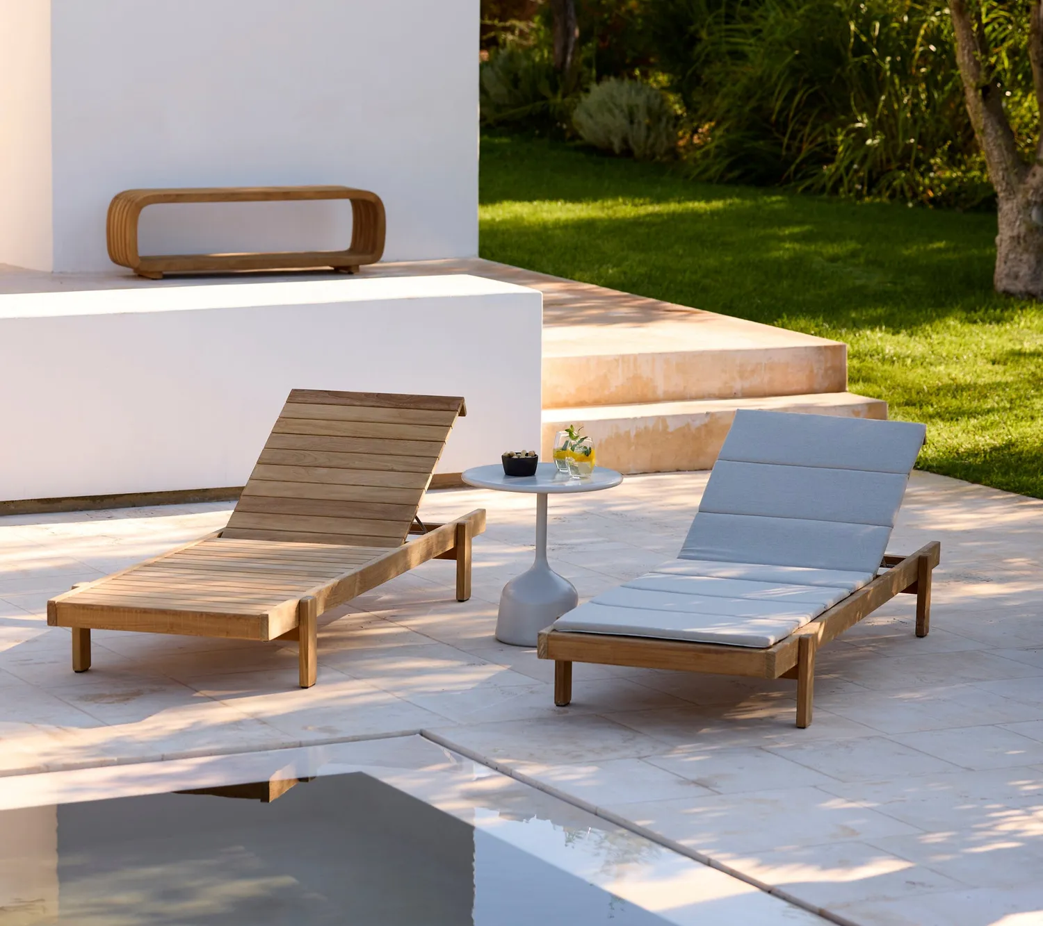 Cane-line Glaze Couchtisch Klein Lavagrau Alu