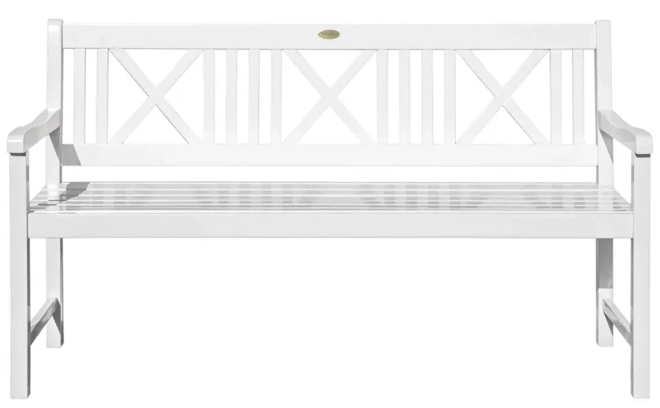 Garden Pleasure Lübeck 3-Sitzer Gartenbank Weiß Washed 160 cm