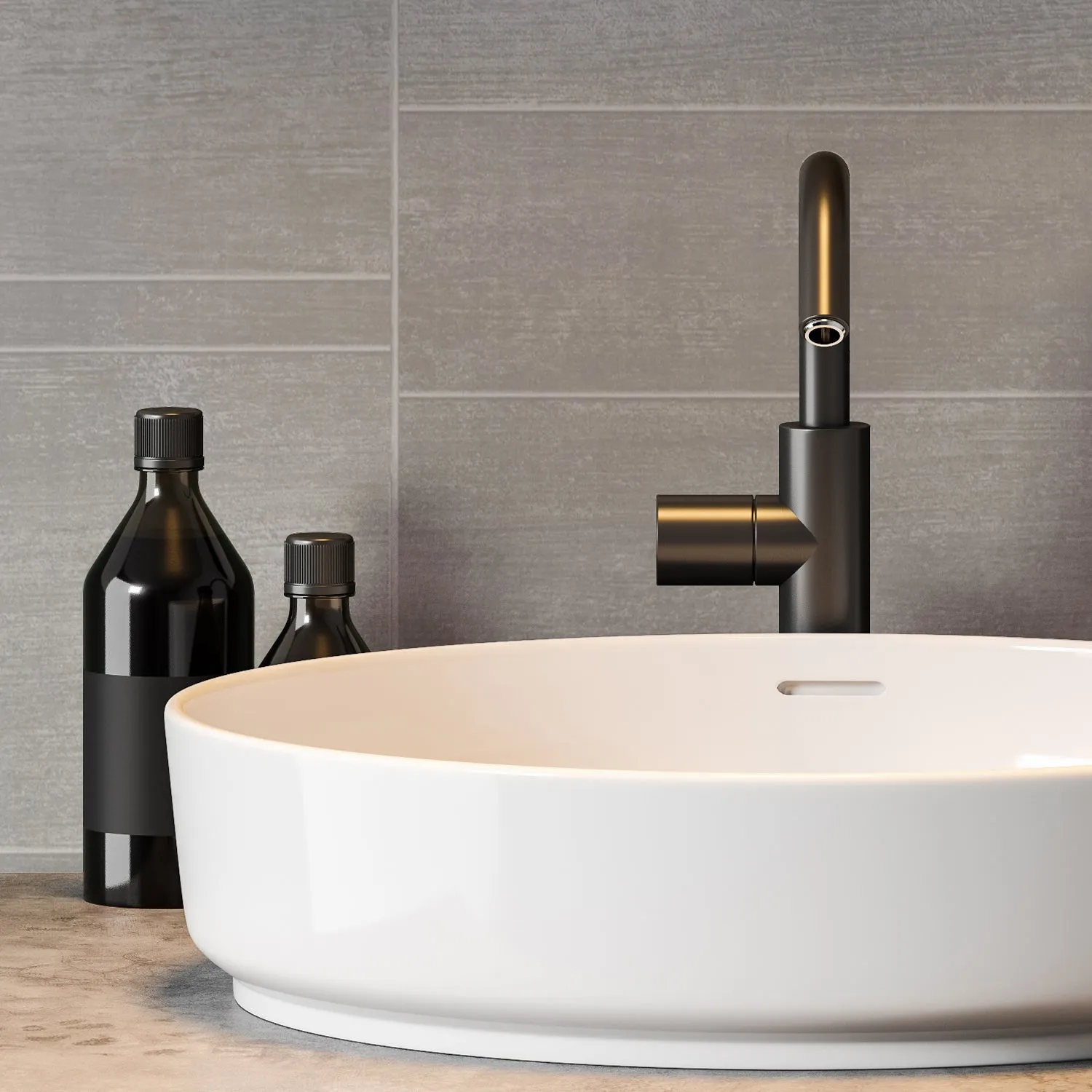 Grosfillex Element Mineral Stone Tile M Anthrazit Paneel