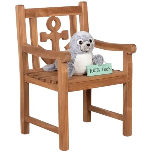 MR.DEKO Anker Gartensessel Teak 60 cm wetterfest
