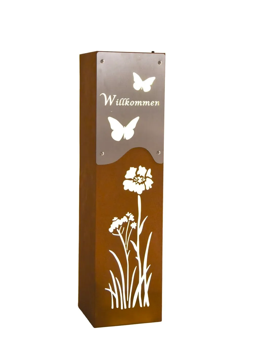 Garden-Pleasure Salute LED-Dekosäule 57,5 cm Edelstahl wetterfest