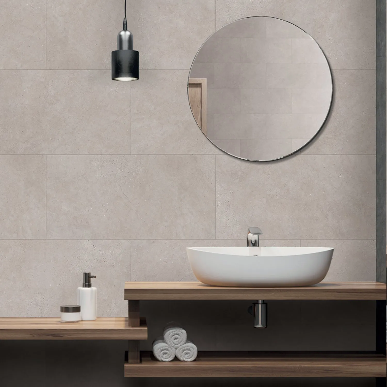 Grosfillex Gx Wall+ Wandpaneel 45x90 Cream Slate