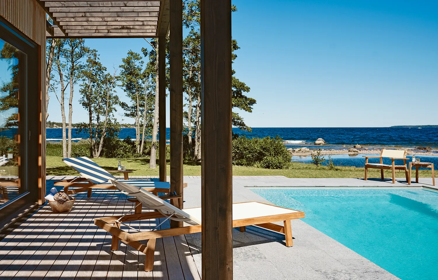 Skargaarden Djurö Lounge Tisch Klein Holz