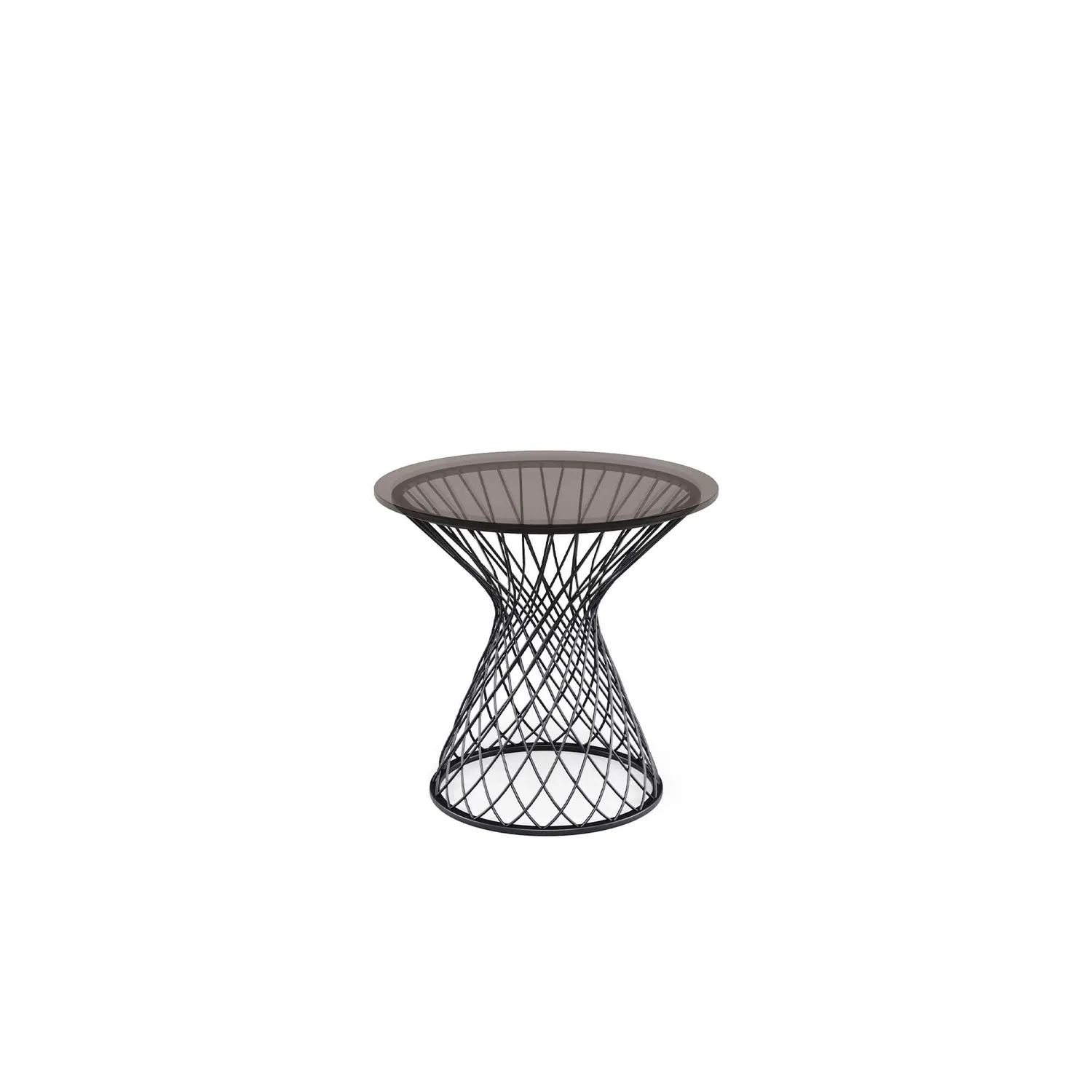 Emu Heaven Couchtisch rund 45 Glas Stahl geflochten