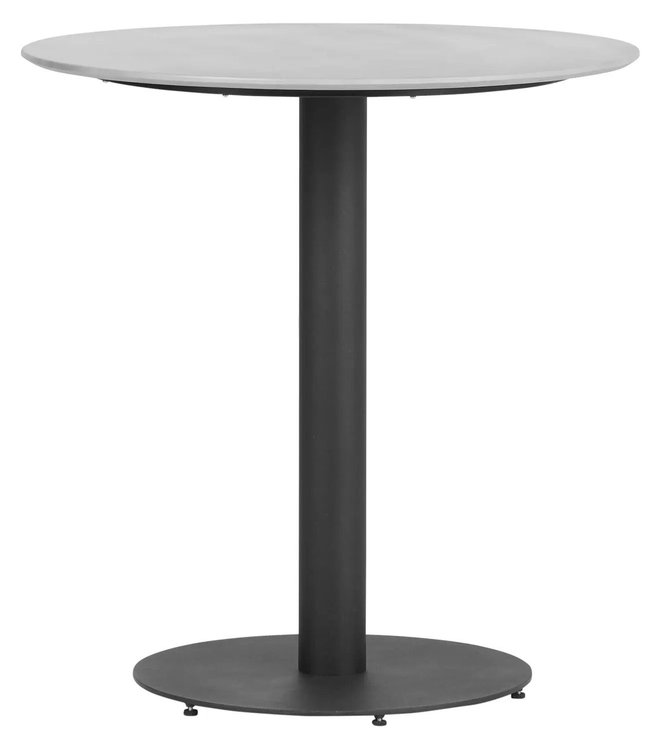 Envy Café-Set Balkonmöbel für 2 Personen Gartentisch Durafit Grau Polyrattan