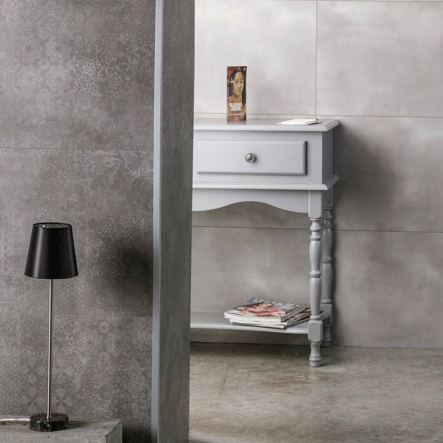 Grosfillex Gx Wall+ Wandpaneele 45x90cm Zement Grau