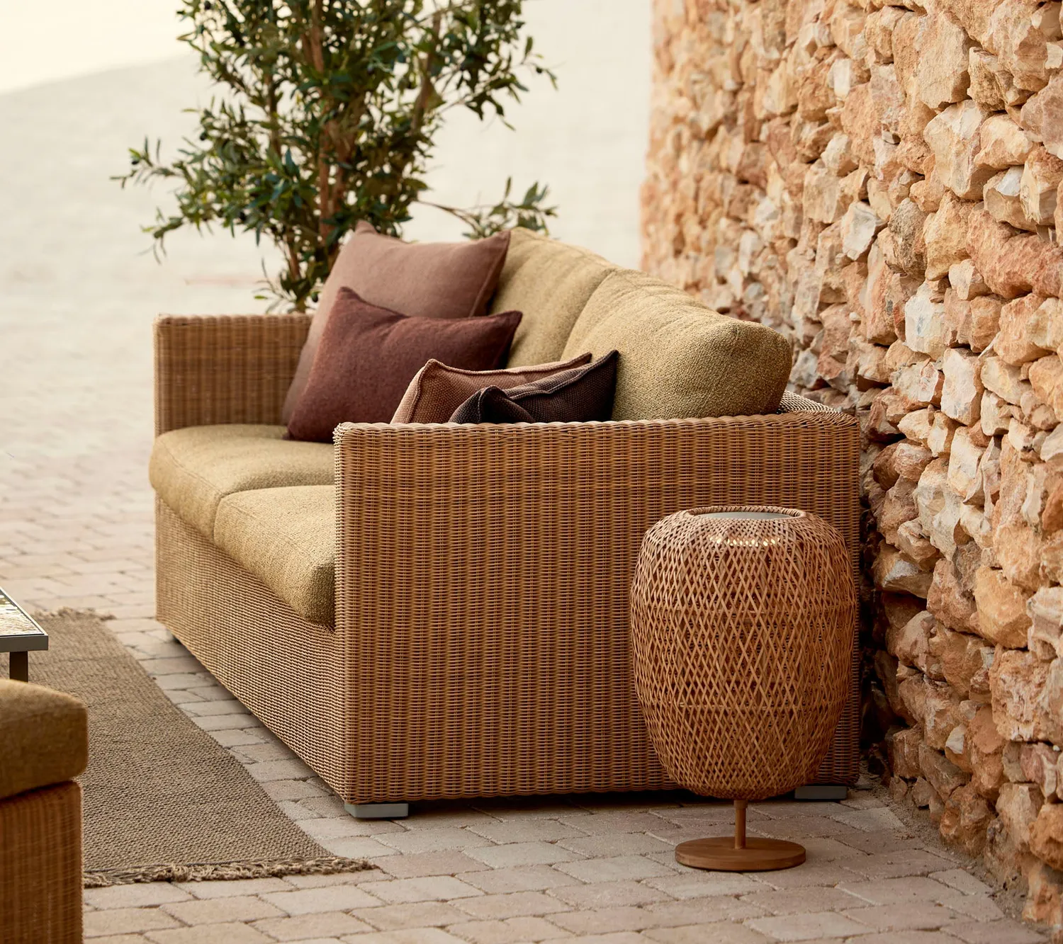Cane-line Illusion Glow Tischlampe Solar LED Teak