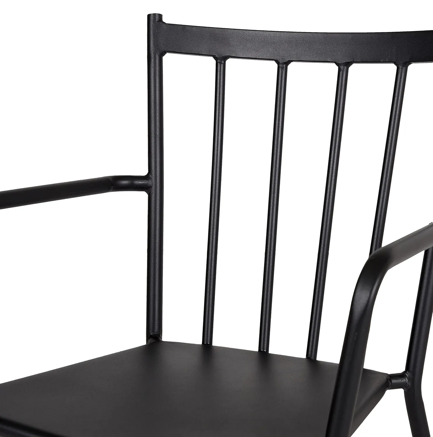 Envy Gartenmöbel-Set 6 Personen 200 cm schwarz stapelbar