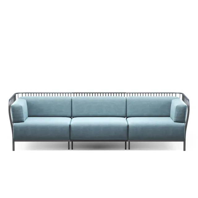 Emu Terramare Cannolè Gartensofa 3-Sitzer Stahl wetterfest