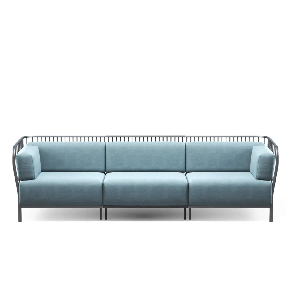 Emu Terramare Cannolè Gartensofa 3-Sitzer Stahl wetterfest
