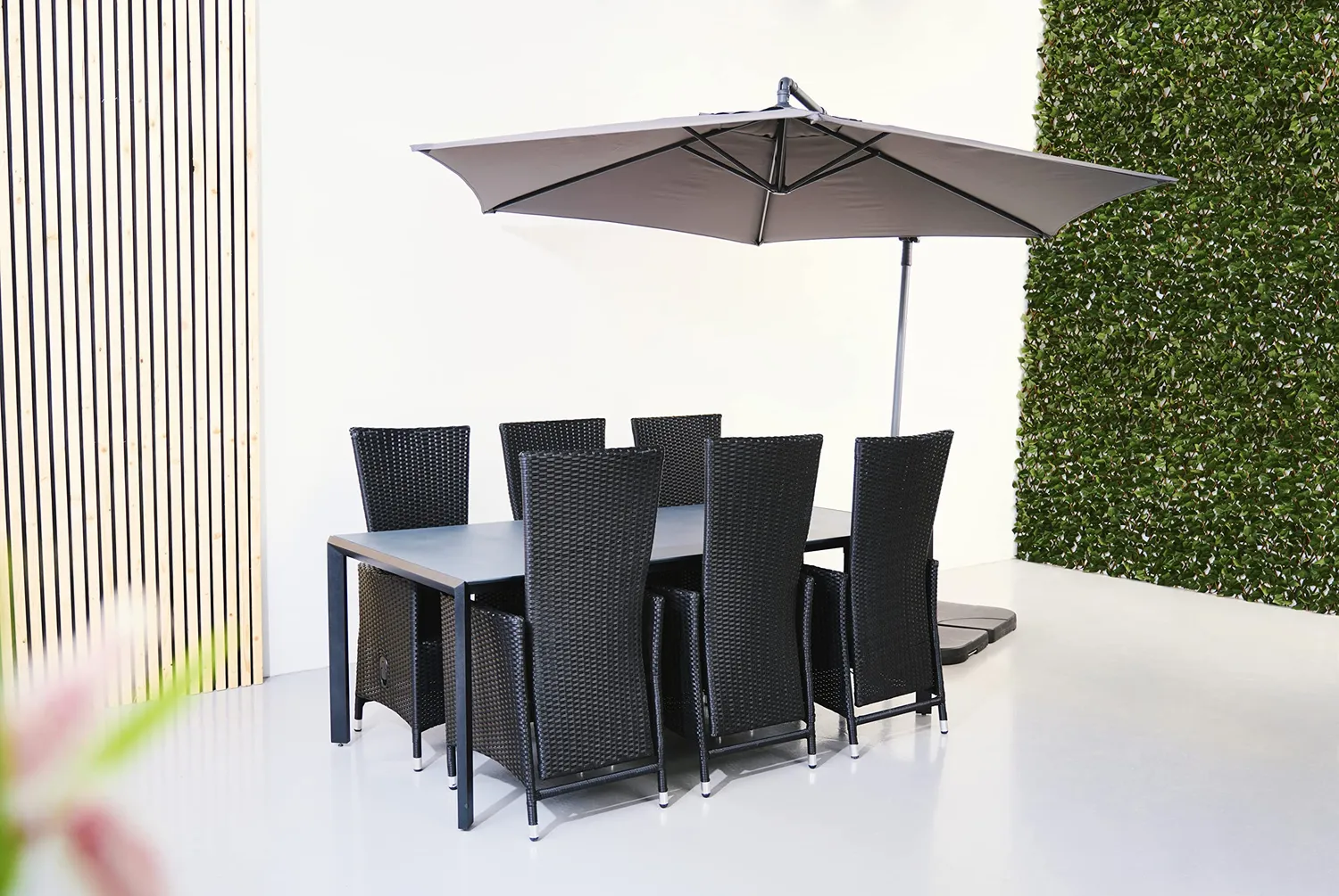 Envy Gartenmöbel-Set für 6 Personen Gartentisch 200 cm Polyrattan