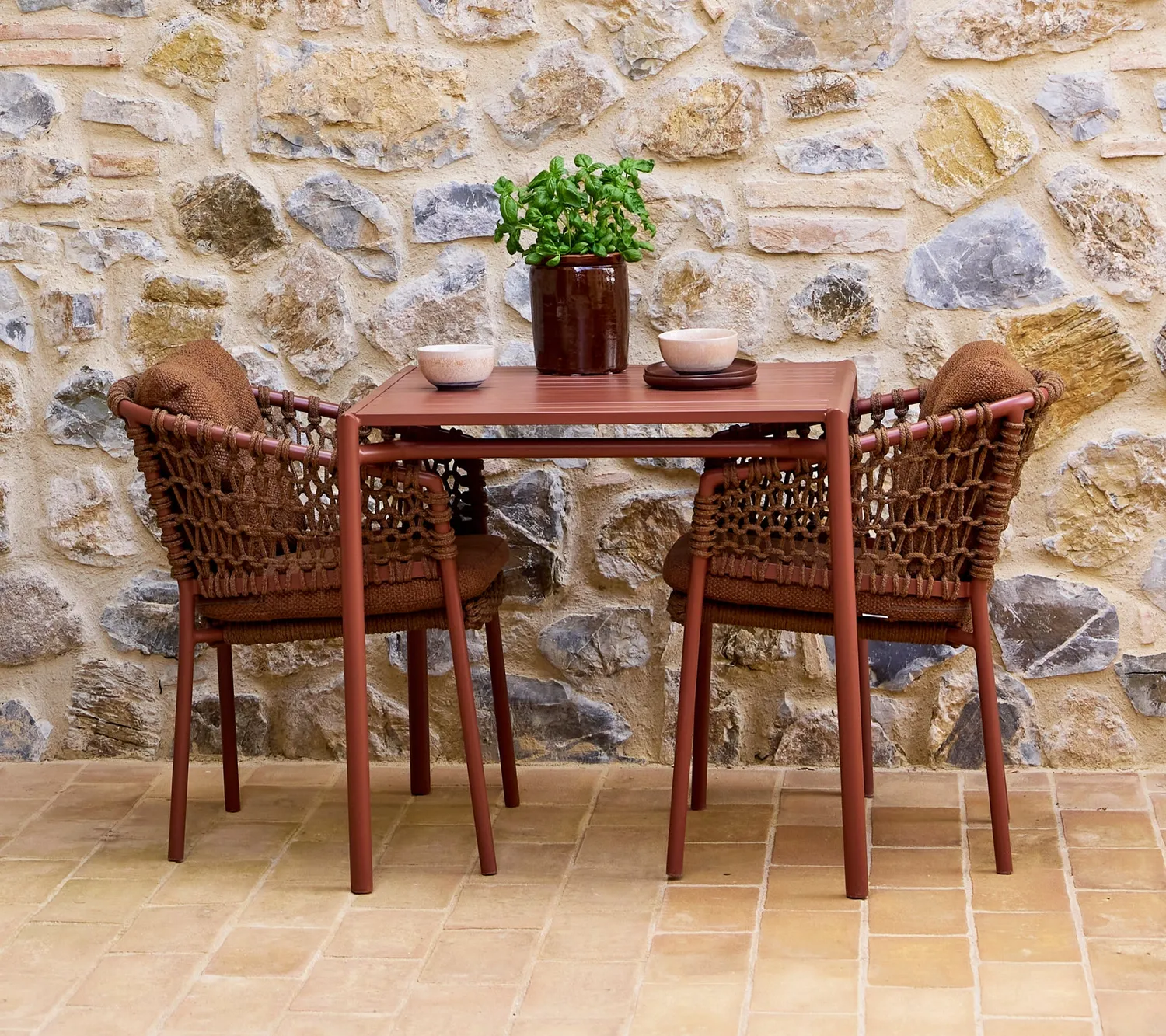 Cane-line Bliss Esstisch 80x80 Sand Aluminium Outdoor