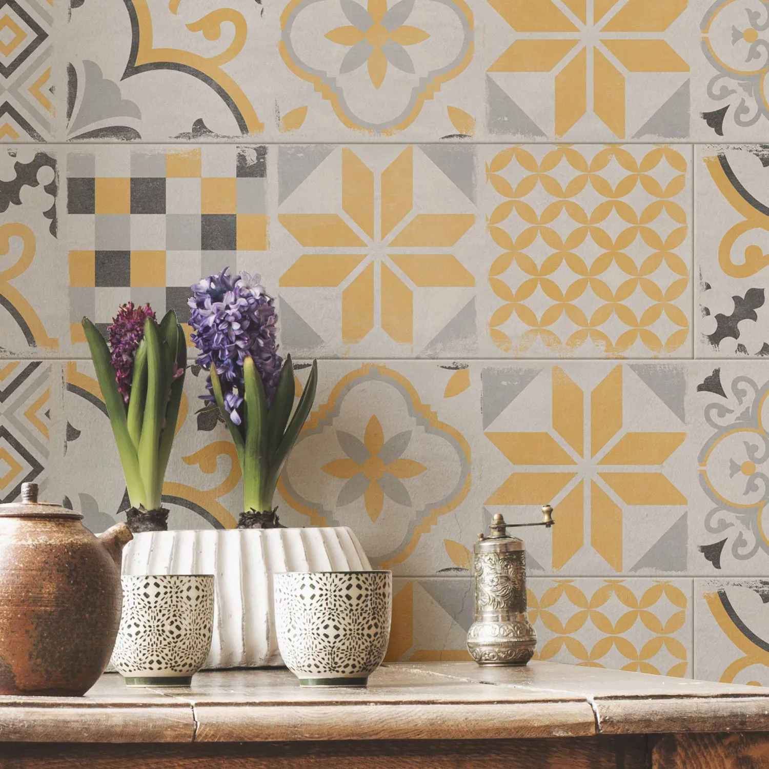 Grosfillex Accent Andaluz Wandpaneel Yellow Zementoptik