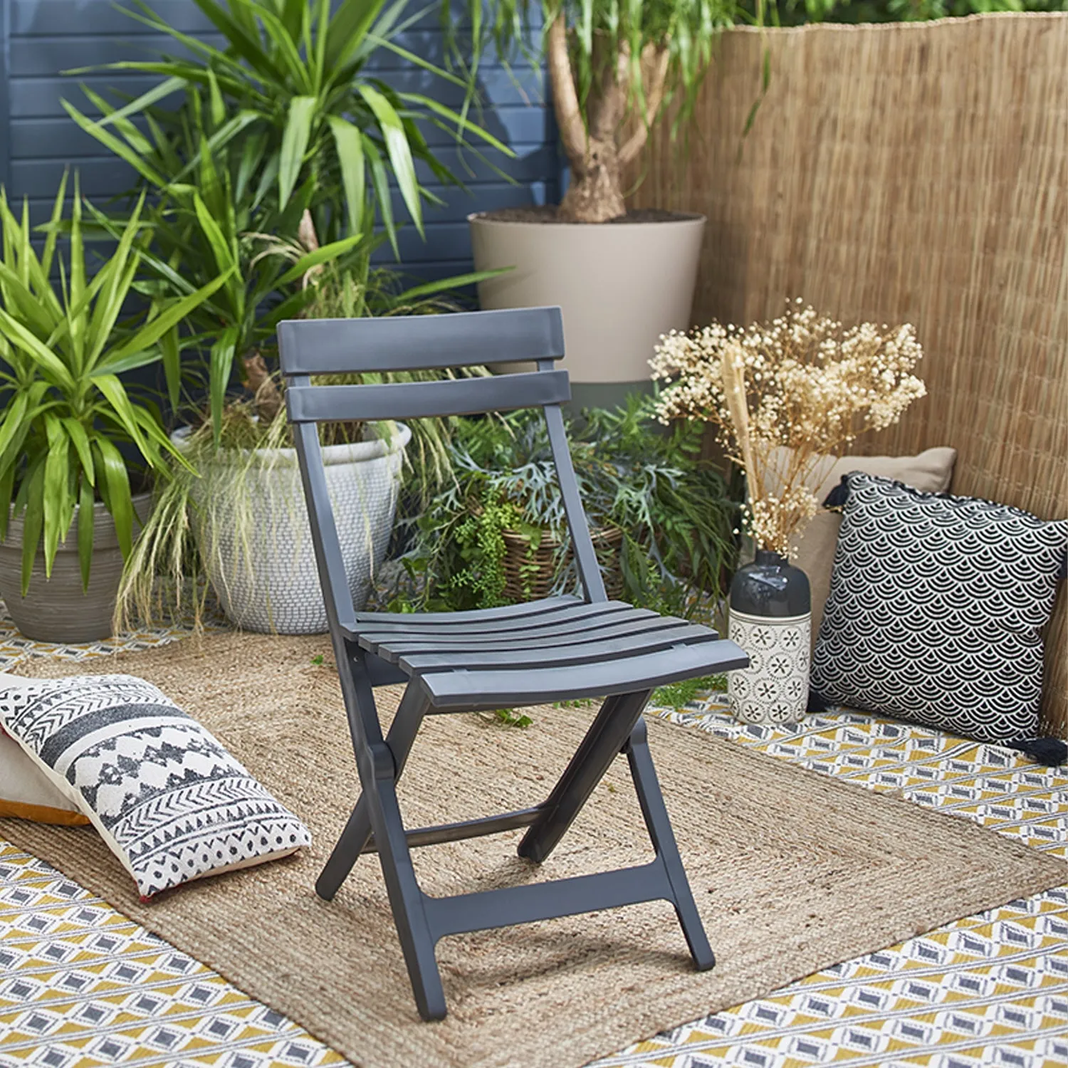 Grosfillex Miami Klappstuhl Terracotta faltbar UV-beständig