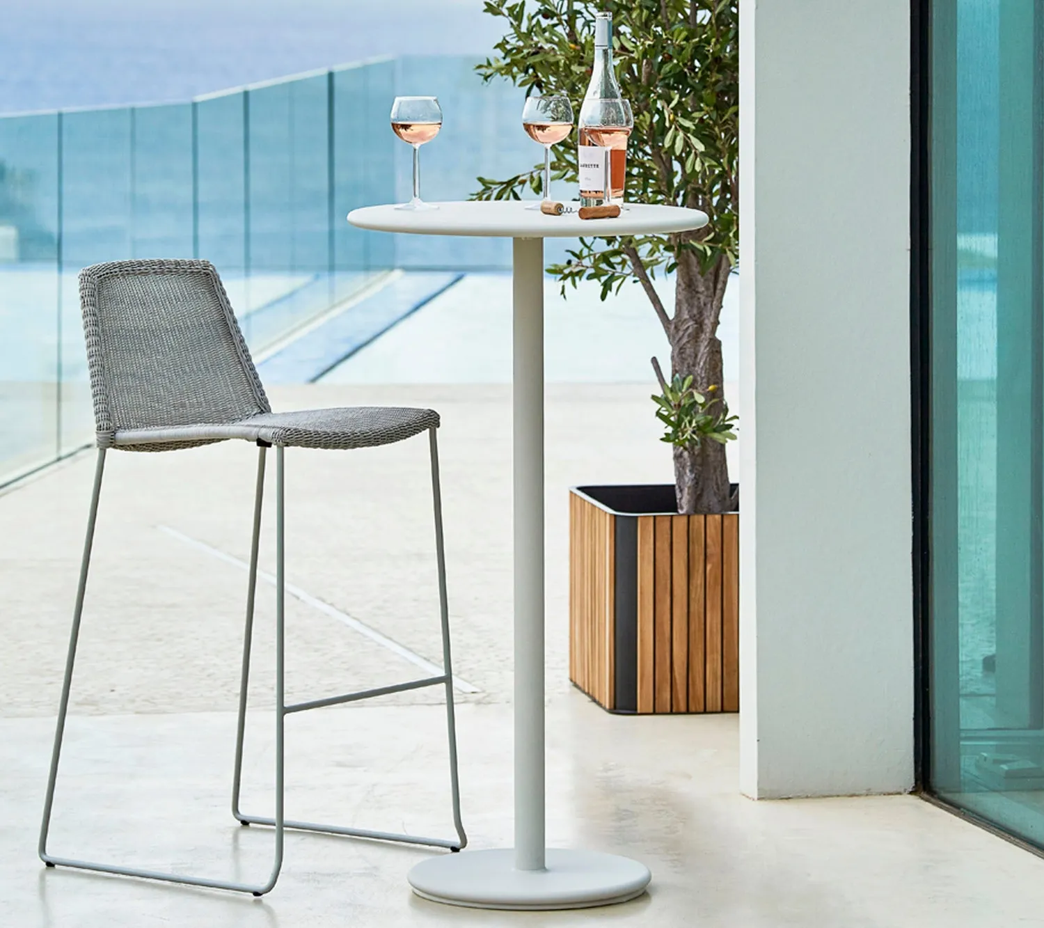 Cane-line Go Bartisch 60 cm lavagrau Alu rund