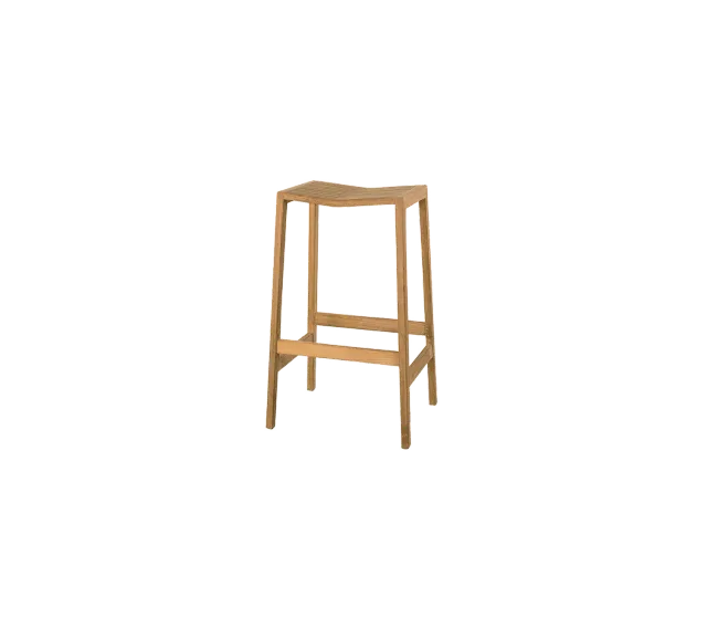Cane-line Flip Barhocker Teak stapelbar für draußen
