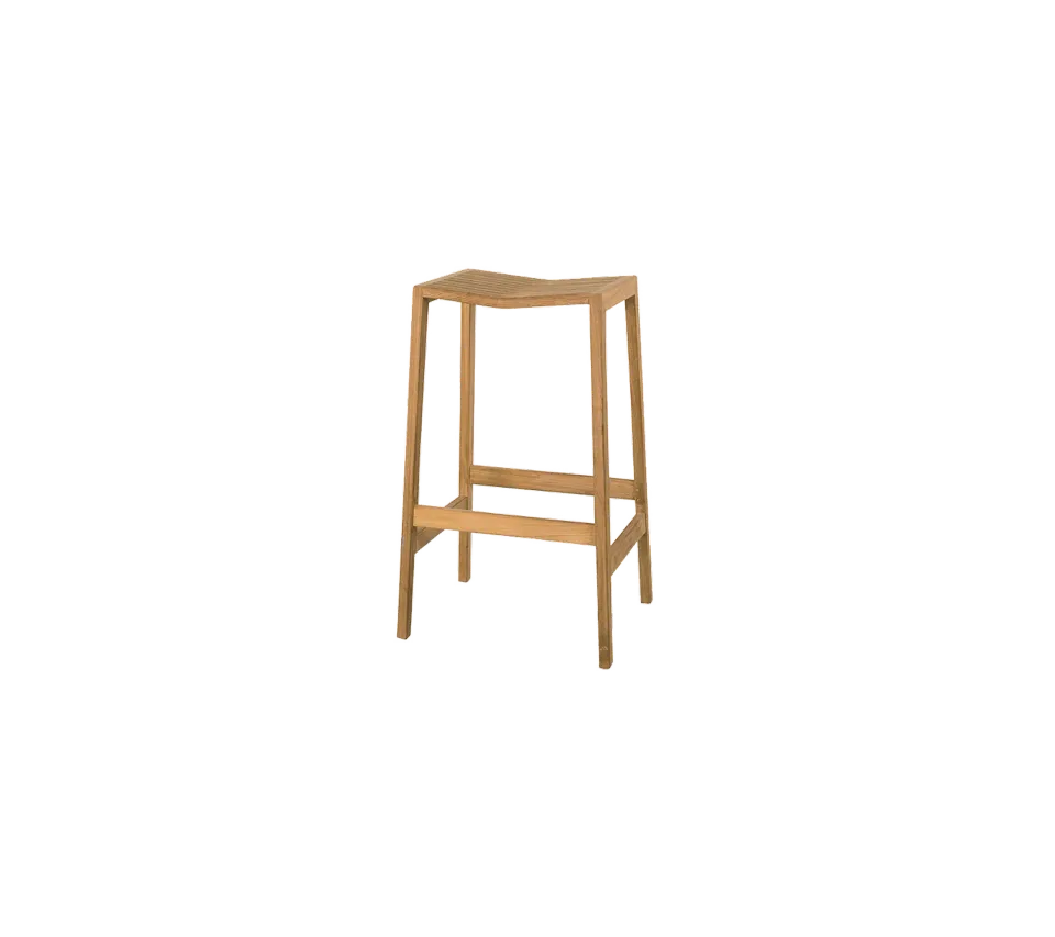 Cane-line Flip Barhocker Teak stapelbar für draußen