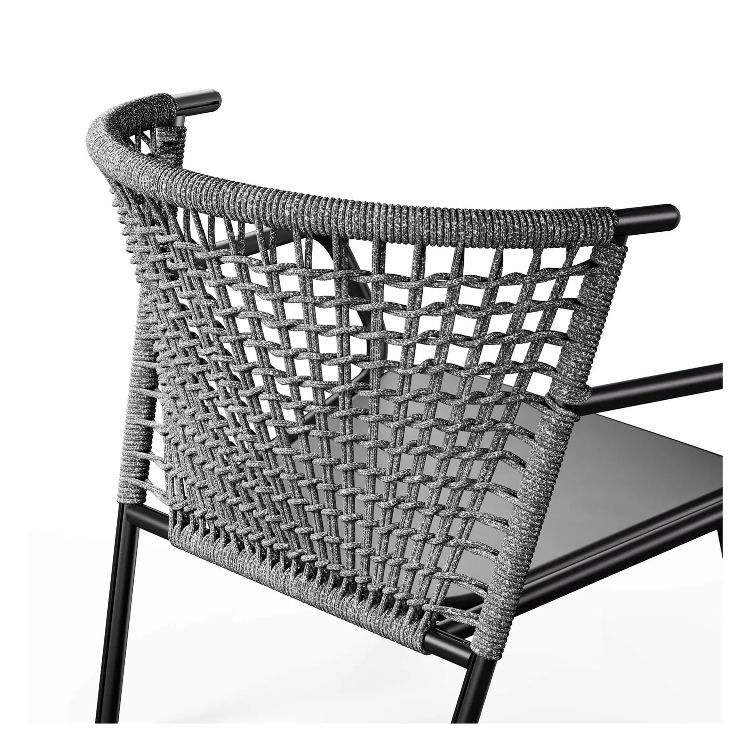 Emu Nef Sillón con respaldo bajo Aluminium-Sessel
