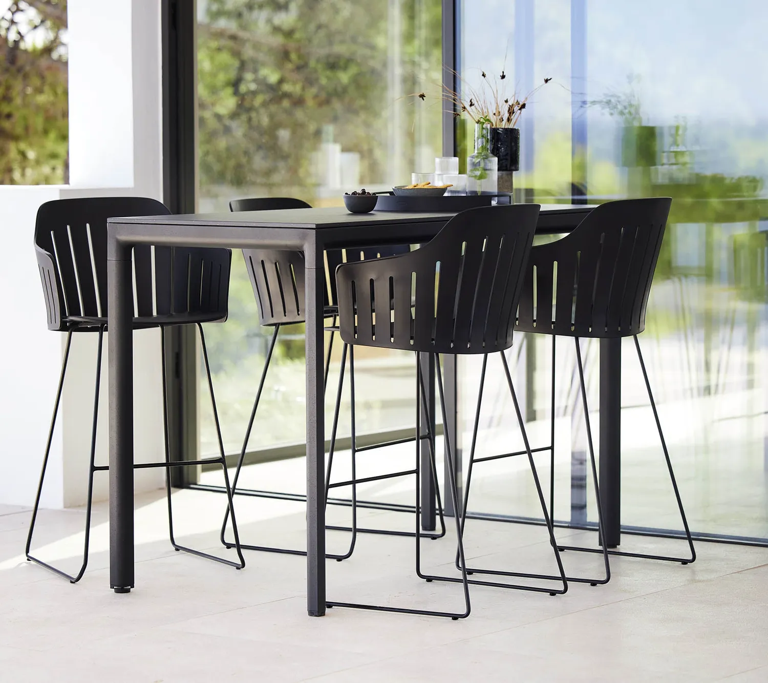 Cane-line Choice Barstuhl Schwarz Polypropylen