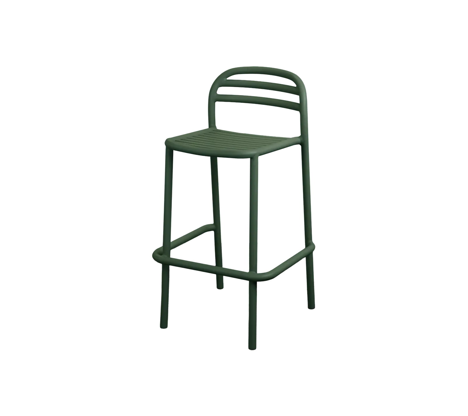 Cane-line Bliss Barstuhl Dunkelgrün Aluminium