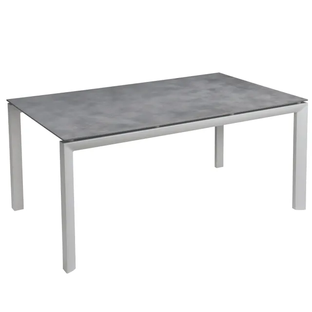 Grosfillex Greggia Gartentisch 160x95 cm Grau Alu