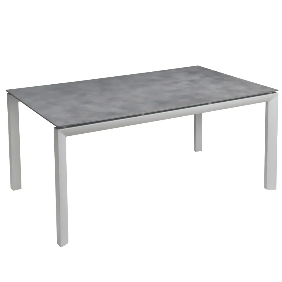 Grosfillex Greggia Gartentisch 160x95 cm Grau Alu