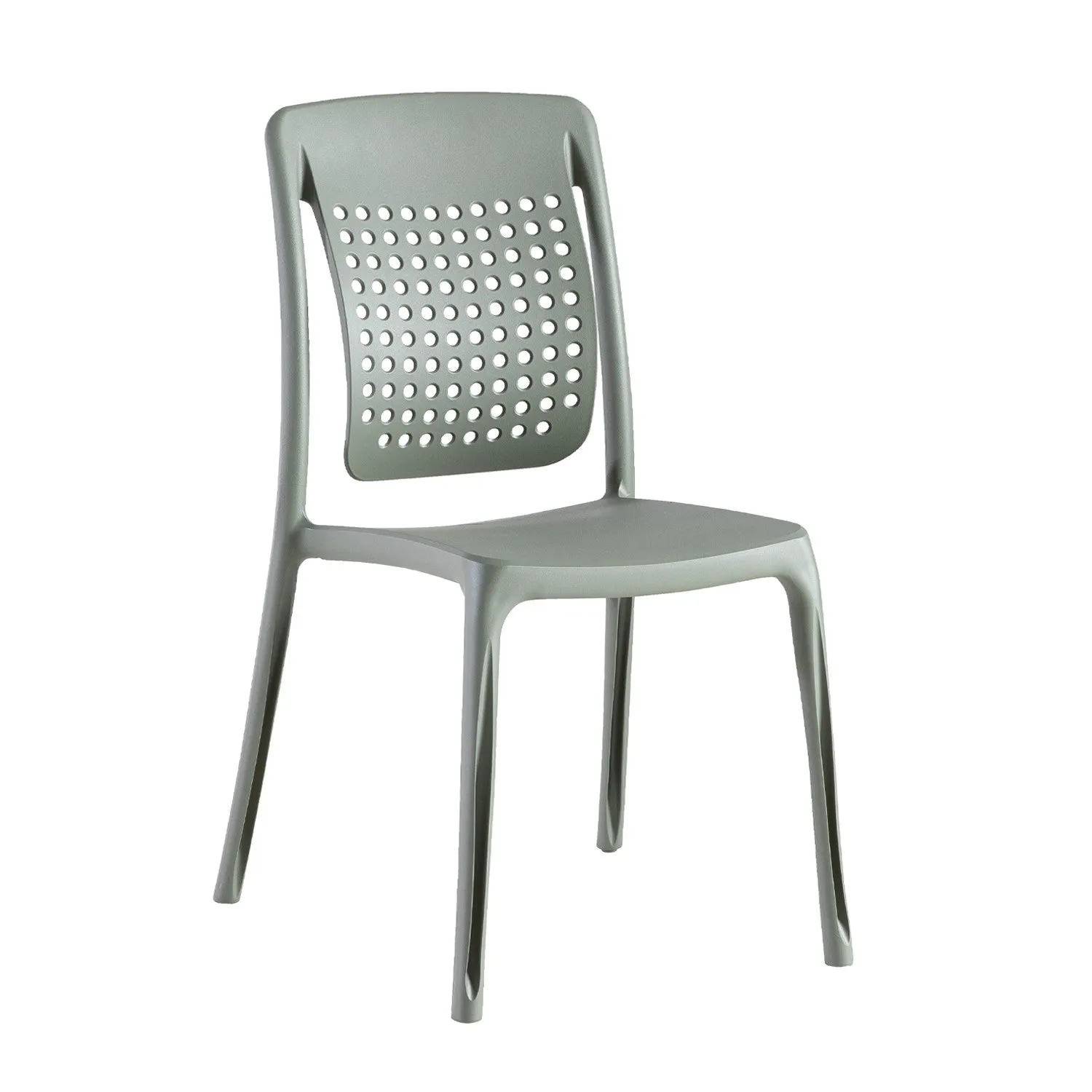Grosfillex Factory Gartenstuhl Platin stapelbar Kunststoff