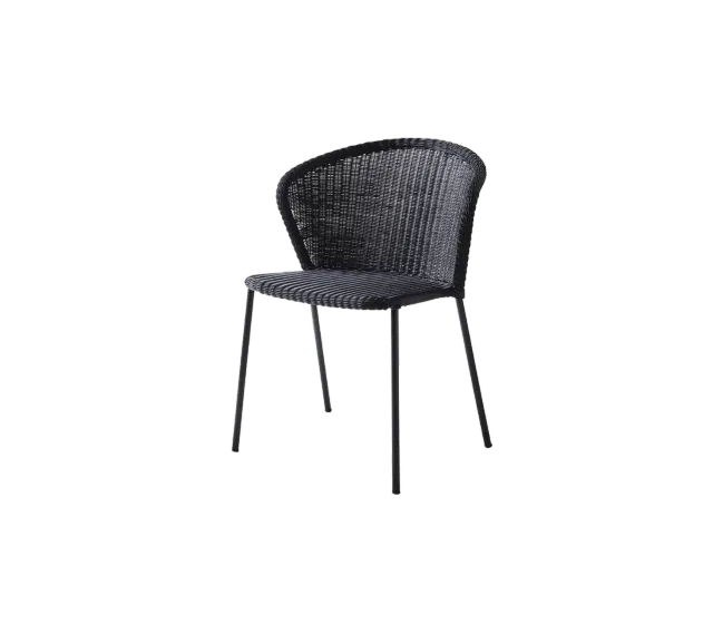 Cane-line Lean Stuhl schwarz Weave stapelbar