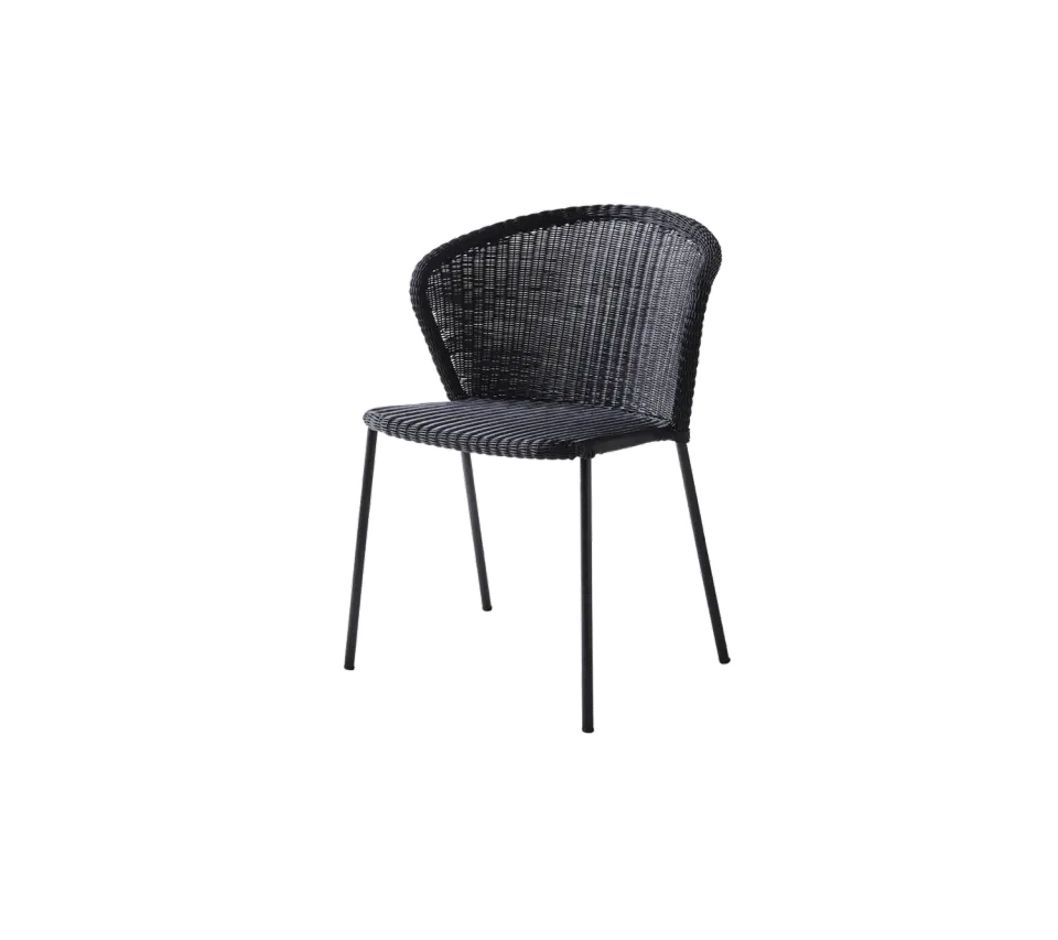 Cane-line Lean Stuhl schwarz Weave stapelbar