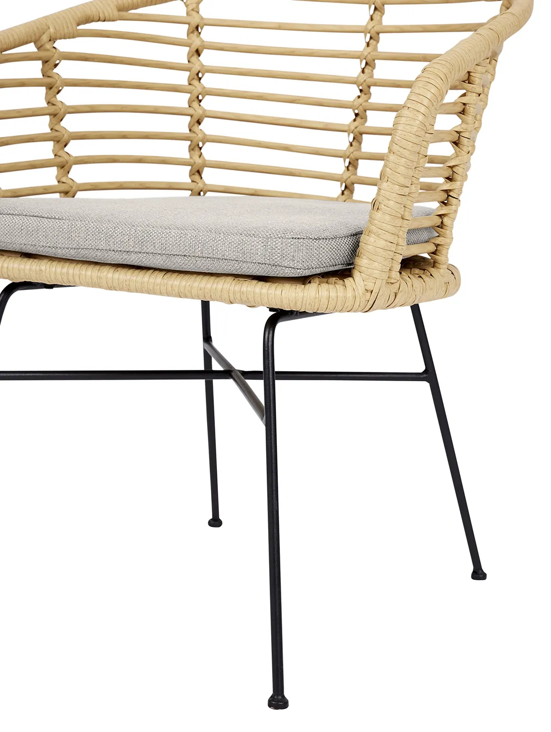 Envy Café-Set/Balkon möbel für 2 Personen Gartentisch Polyrattan natur