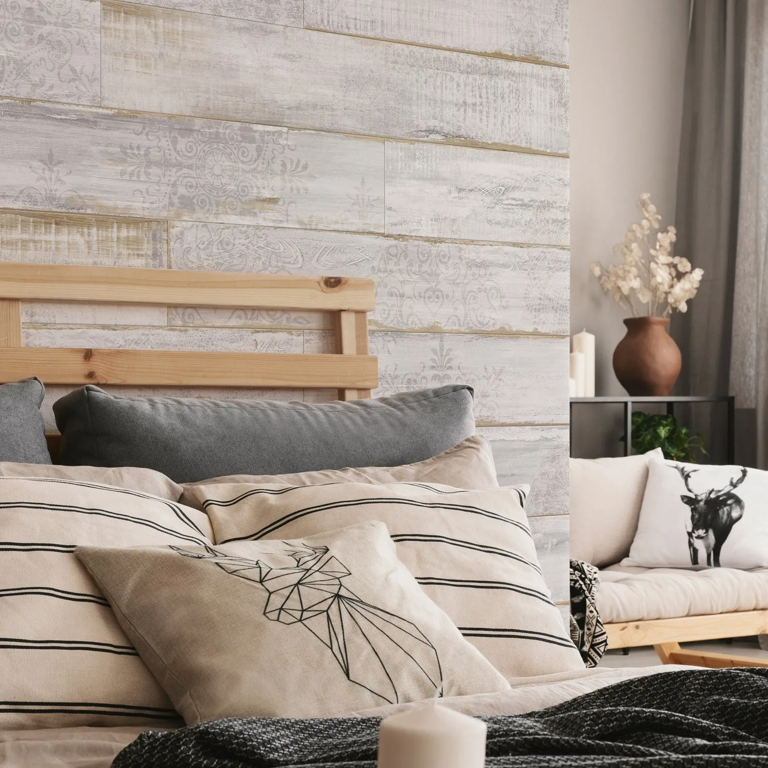 Grosfillex Accent Taiga Wandset weiß Holzoptik