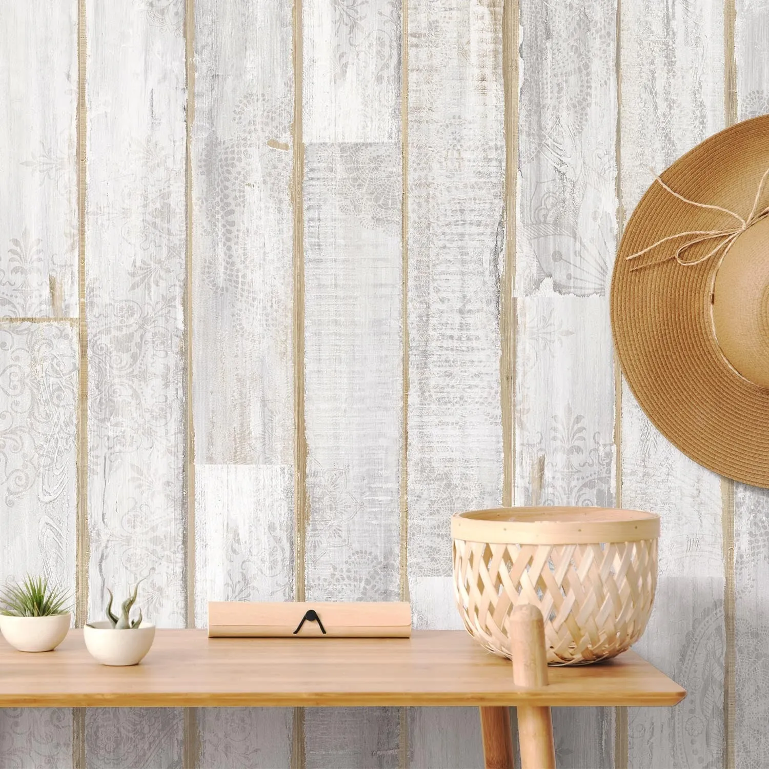 Grosfillex Accent Taiga Wandset weiß Holzoptik