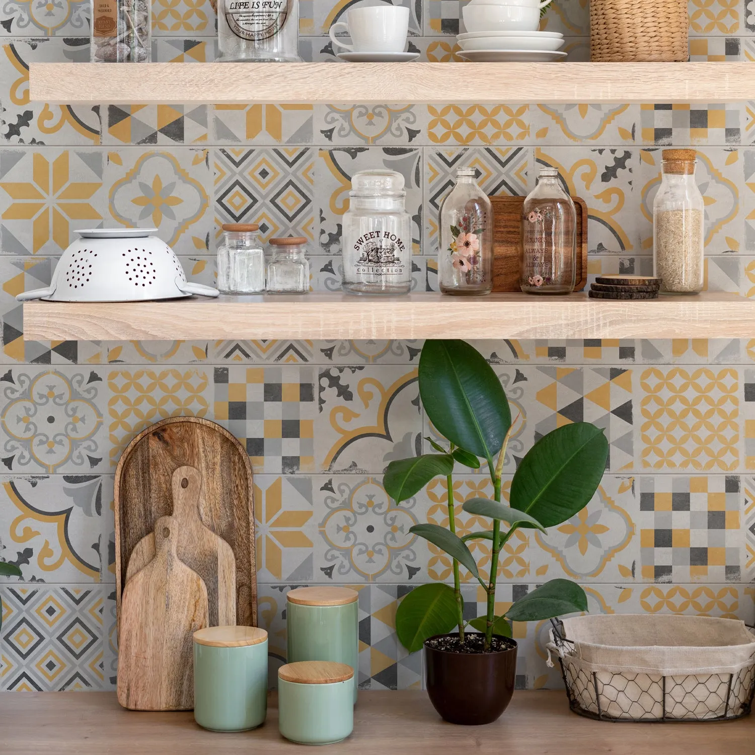 Grosfillex Accent Andaluz Wandpaneel Yellow Zementoptik